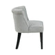 Vasu Accent Chair | Vertical Accents on Curved Back | Gray Polyester