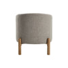 Diya Barrel Style Accent Chair | Taupe Gray Polyester | Brown Wood Legs