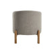 Diya Barrel Style Accent Chair | Taupe Gray Polyester | Brown Wood Legs