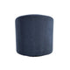 Saho Swivel Accent Chair | Barrel Style | Foam Padded | Modern Blue Boucle
