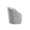 Saho Swivel Accent Chair | Barrel Style | Foam Padded | Light Gray Boucle