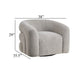 Dera Swivel Accent Chair | Sculpted Barrel Back | Foam Fill | Gray Boucle