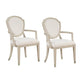 Olto Dining Armchair | Ivory Chenille | Light Oak Brown Wood | Dipped Legs