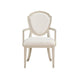 Olto Dining Armchair | Ivory Chenille | Light Oak Brown Wood | Dipped Legs