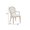 Olto Dining Armchair | Ivory Chenille | Light Oak Brown Wood | Dipped Legs