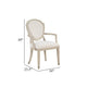 Olto Dining Armchair | Ivory Chenille | Light Oak Brown Wood | Dipped Legs