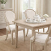 Olto Dining Armchair | Ivory Chenille | Light Oak Brown Wood | Dipped Legs
