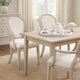 Olto Dining Armchair | Ivory Chenille | Light Oak Brown Wood | Dipped Legs