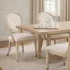 Olto Dining Armchair | Ivory Chenille | Light Oak Brown Wood | Dipped Legs
