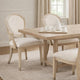 Olto Dining Armchair | Ivory Chenille | Light Oak Brown Wood | Dipped Legs