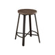 Reya Counter Height Stool Set of 2 | Burnished Brown Wood | Gray Metal