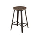 Reya Counter Height Stool Set of 2 | Burnished Brown Wood | Gray Metal