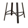 Reya Counter Height Stool Set of 2 | Burnished Brown Wood | Gray Metal