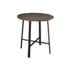 Reya Counter Height Table | 36" Round Brown Wood Top | Gray Metal