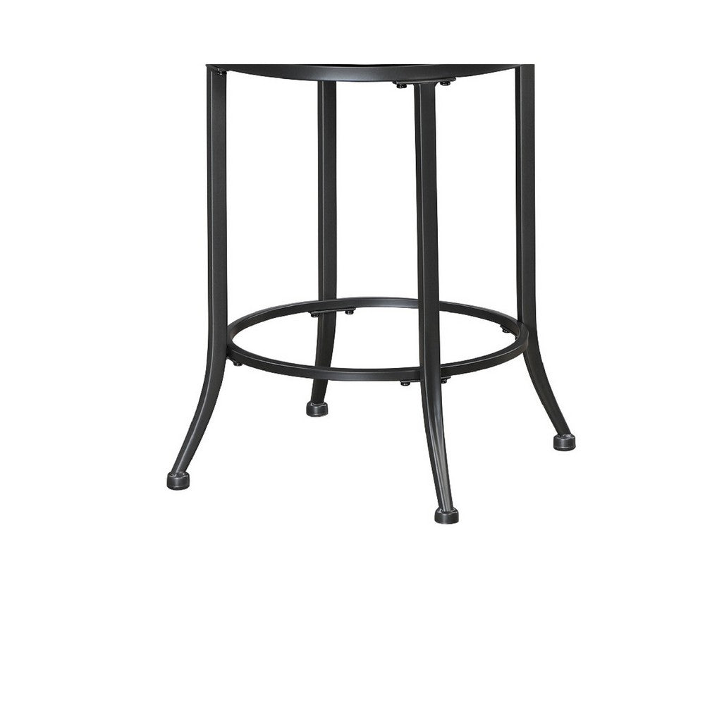 Nira Swivel Counter Chair | Brown Faux Leather | Wood Back | Black Metal