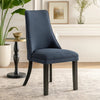 Keya Dining Side Chair Set of 2 | Wingback | Blue Gray Polyester | Brown Wood