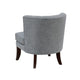 Rose Accent Chair | Button Tufted Wingback | Dark Gray Polyester | Brown