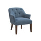 Beca Accent Armchair | Button Tufted Back | Sloped Arms | Blue Polyester