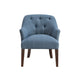 Beca Accent Armchair | Button Tufted Back | Sloped Arms | Blue Polyester