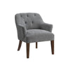Beca Accent Armchair | Button Tufted Back | Sloped Arms | Gray Polyester
