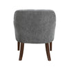 Beca Accent Armchair | Button Tufted Back | Sloped Arms | Gray Polyester