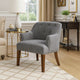 Beca Accent Armchair | Button Tufted Back | Sloped Arms | Gray Polyester