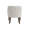Beca Accent Armchair | Button Tufted Back | Sloped Arms | Beige Polyester
