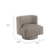 Joya Swivel Accent Chair | Barrel Wingback | Channeled Taupe Gray Polyester