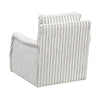 Boni Swivel Accent Chair | Foam Fill | Off White Polyester | Blue Stripes