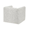 Veena Swivel Cube Chair w Lumbar Pillow | Foam Cushions | Beige Jacquard