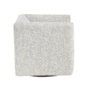 Veena Swivel Cube Chair w Lumbar Pillow | Foam Cushions | Beige Jacquard