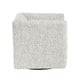 Veena Swivel Cube Chair w Lumbar Pillow | Foam Cushions | Beige Jacquard