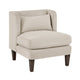 Feya Accent Chair w Pillow | Channeled Taupe Brown Corduroy | Brown Legs