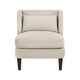 Feya Accent Chair w Pillow | Channeled Taupe Brown Corduroy | Brown Legs