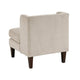 Feya Accent Chair w Pillow | Channeled Taupe Brown Corduroy | Brown Legs