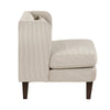 Feya Accent Chair w Pillow | Channeled Taupe Brown Corduroy | Brown Legs