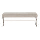 Welo Dining Bench, Taupe Chenille, X Champagne Gray Iron Base, 48"
