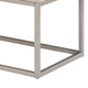 Mei Bench, Channel Tufted Beige Upholstery, 48" Champagne Gray