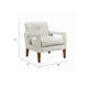 Bei Armchair, Beige Chenille Cushion, Walnut Brown Solid Wood