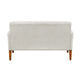 Bei Loveseat, Beige Chenille Cushion, Walnut Brown Solid Wood, 55"