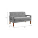 Bei Loveseat, Gray Chenille Cushion, Walnut Brown Solid Wood, 55"