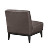 Hoy Accent Chair, Dark Brown Top Grain Leather, Black Solid Wood Legs