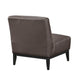 Hoy Accent Chair, Dark Brown Top Grain Leather, Black Solid Wood Legs