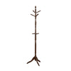 Moy 3 Tier Coat Rack w 10 Hooks | 72" Dark Brown Solid Wood