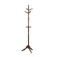 Moy 3 Tier Coat Rack w 10 Hooks | 72" Dark Brown Solid Wood