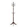 Moy 3 Tier Coat Rack w 10 Hooks | 72" Dark Brown Solid Wood