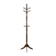 Moy 3 Tier Coat Rack w 10 Hooks | 72" Dark Brown Solid Wood