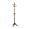 Moy 3 Tier Coat Rack w 10 Hooks | 72" Dark Brown Solid Wood