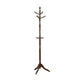 Moy 3 Tier Coat Rack w 10 Hooks | 72" Dark Brown Solid Wood