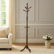 Moy 3 Tier Coat Rack w 10 Hooks | 72" Dark Brown Solid Wood